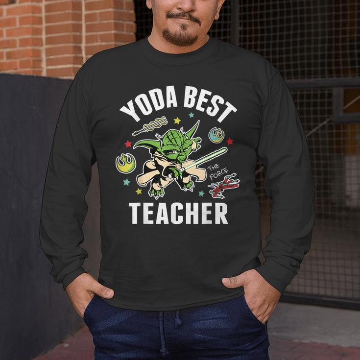 Star Wars Yoda Best Teacher Icons Men's Long Sleeve T-Shirt, funny design