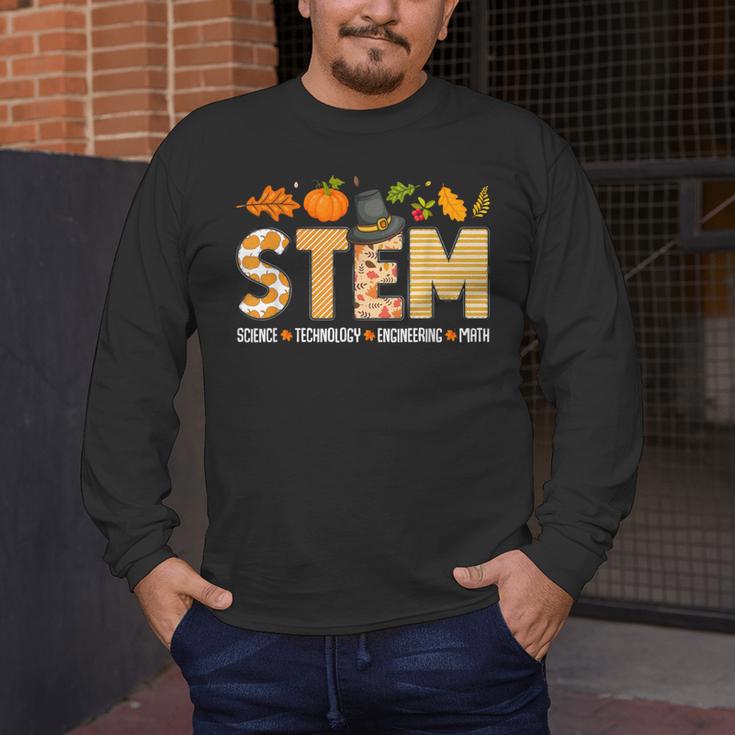 STEM Teacher Thanksgiving Grateful Educator Science Class Men's Long Sleeve T-Shirt, funny design STEM Teacher Thanksgiving Grateful Educator Science Class Men's Long Sleeve T-Shirt, funny design