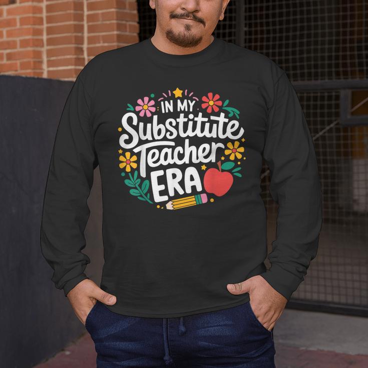 In My Substitute Teacher Era Men's Long Sleeve T-Shirt, funny design