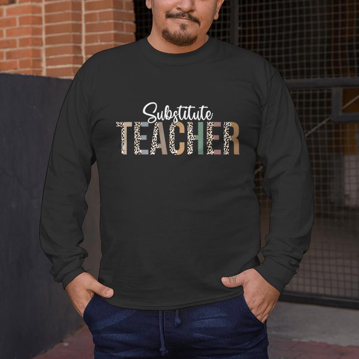 Substitute Teacher Supplies For Teachers Leopard For Men Women Men's Long Sleeve T-Shirt, funny design