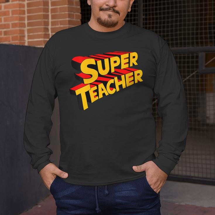 Super Teacher SuperTeacher Men's Long Sleeve T-Shirt, funny design Super Teacher SuperTeacher Men's Long Sleeve T-Shirt, funny design