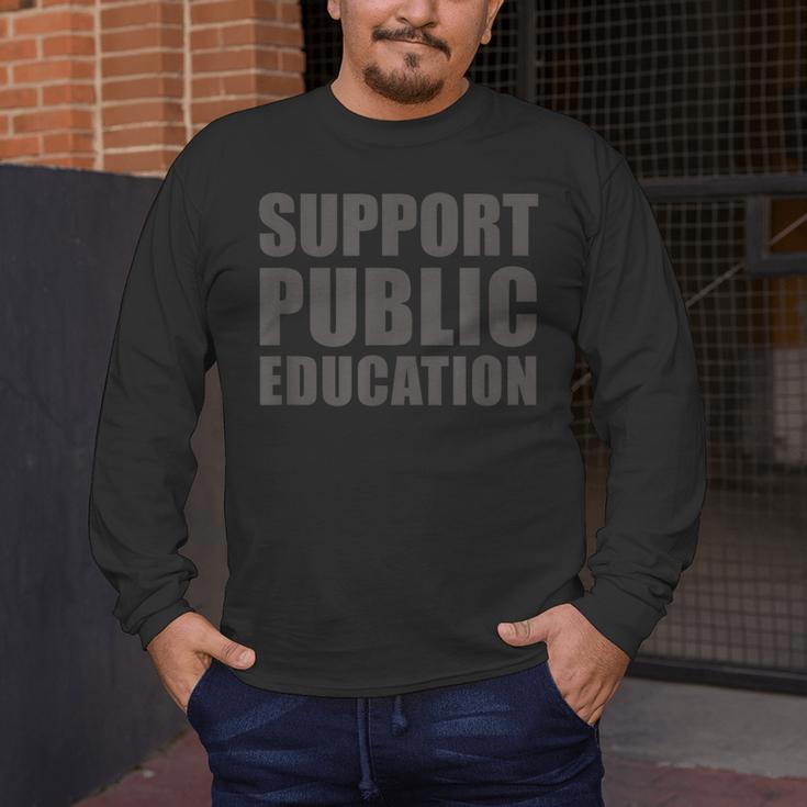Support Public Education Protect Teachers Students Schools Men's Long Sleeve T-Shirt, funny design Support Public Education Protect Teachers Students Schools Men's Long Sleeve T-Shirt, funny design