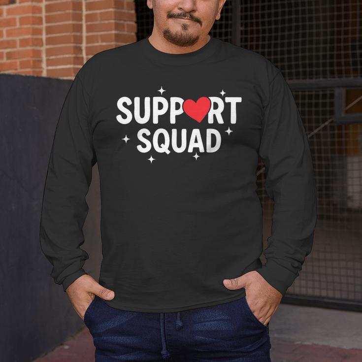 Support Squad Cute Heart Supportive Teacher Team Member Men's Long Sleeve T-Shirt, funny design Support Squad Cute Heart Supportive Teacher Team Member Men's Long Sleeve T-Shirt, funny design