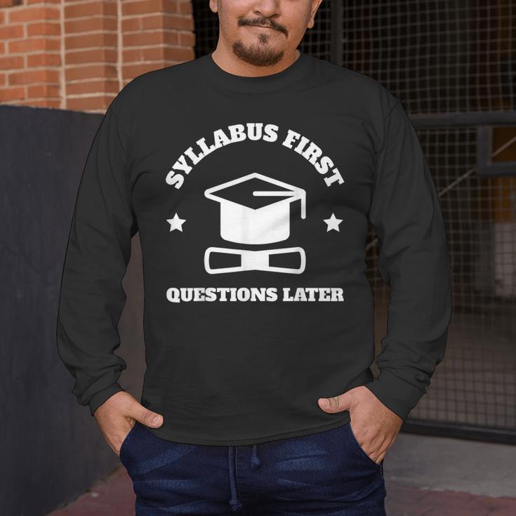 SYLLABUS PROFESSOR TEACHER Men's Long Sleeve T-Shirt, funny design SYLLABUS PROFESSOR TEACHER Men's Long Sleeve T-Shirt, funny design
