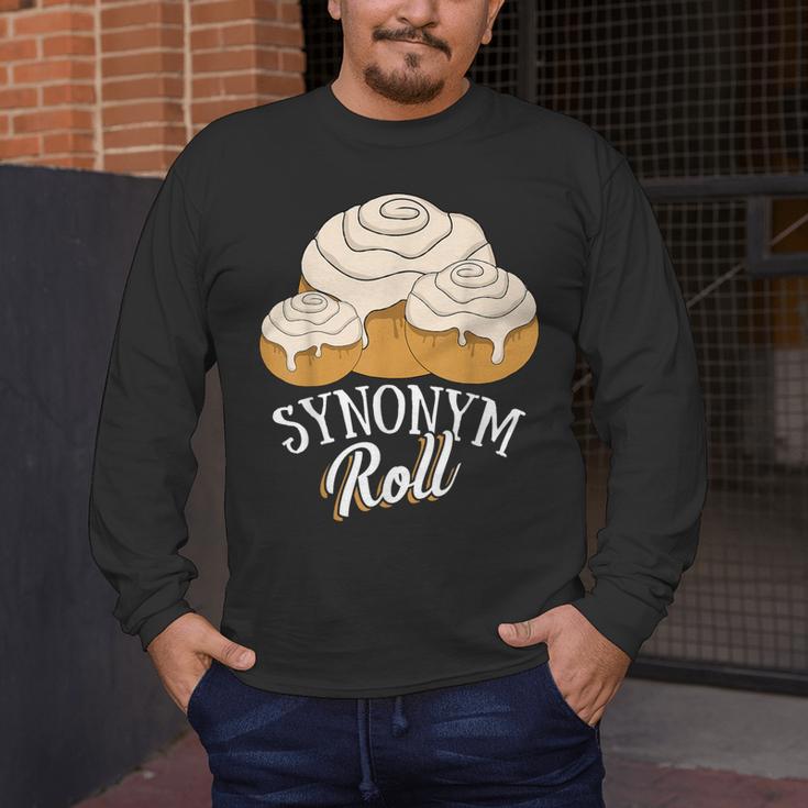 Synonym Roll Teacher And Grammar Geeks Pun For Men Women Kids Men's Long Sleeve T-Shirt, funny design Synonym Roll Teacher And Grammar Geeks Pun For Men Women Kids Men's Long Sleeve T-Shirt, funny design