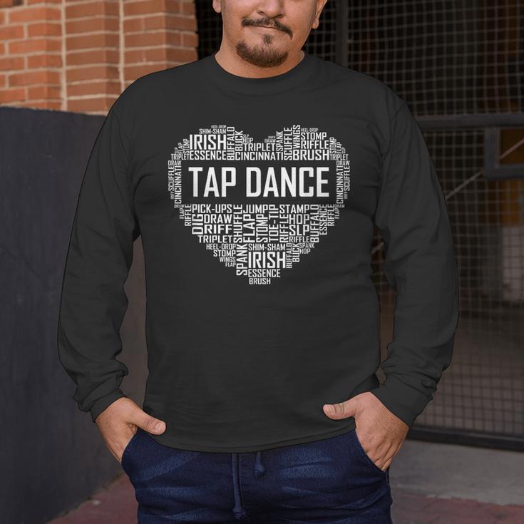 Tap Dance Heart Lover Tap Dancer Dancing Teacher For Men Women Girls Kids Men's Long Sleeve T-Shirt, funny design