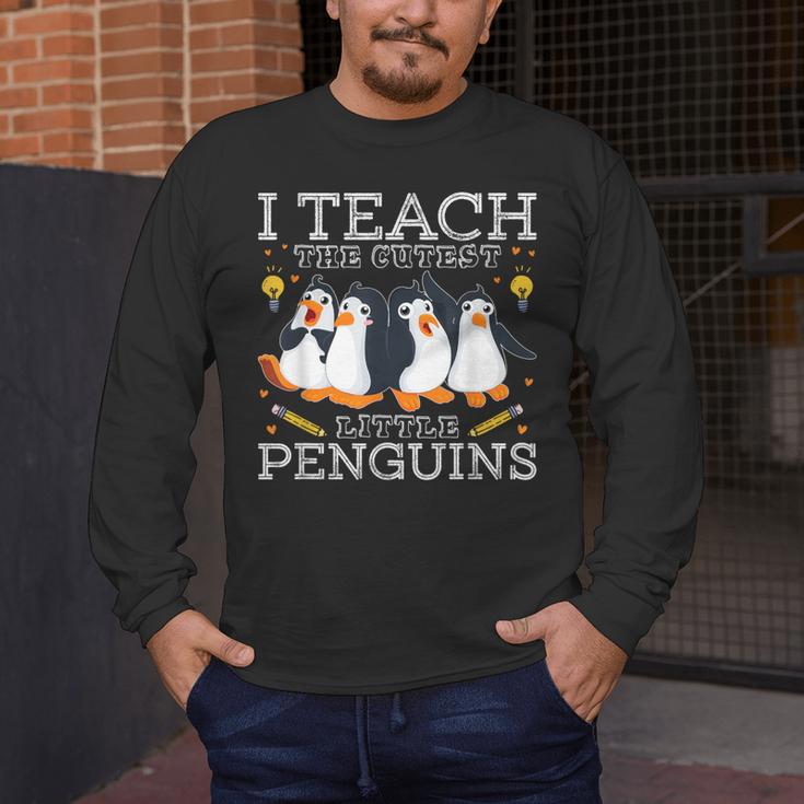 I Teach The Cutest Little Penguins Cute School Teacher Tee Men's Long Sleeve T-Shirt, funny design I Teach The Cutest Little Penguins Cute School Teacher Tee Men's Long Sleeve T-Shirt, funny design
