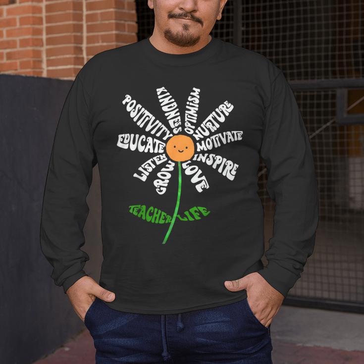 Teach Love Inspire Teachers Inspirational Flower Teachers Men's Long Sleeve T-Shirt, funny design Teach Love Inspire Teachers Inspirational Flower Teachers Men's Long Sleeve T-Shirt, funny design