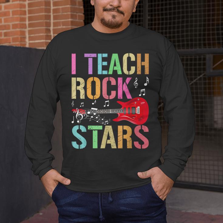 I Teach Rockstars Band Vibes Teacher Rocks My Music Teaching Men's Long Sleeve T-Shirt, funny design I Teach Rockstars Band Vibes Teacher Rocks My Music Teaching Men's Long Sleeve T-Shirt, funny design