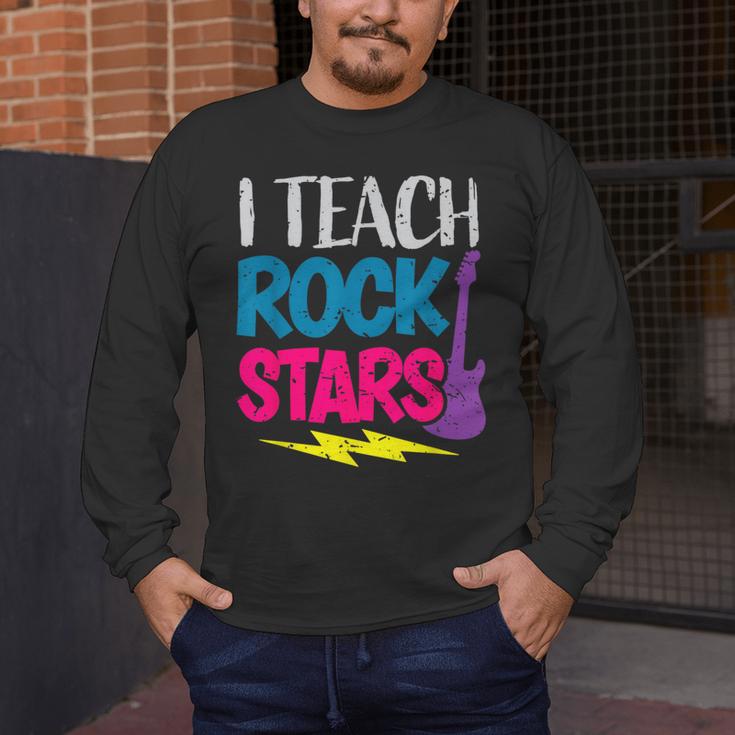 I Teach Rockstars Tee Orchestra Music Teacher Back To School Men's Long Sleeve T-Shirt, funny design I Teach Rockstars Tee Orchestra Music Teacher Back To School Men's Long Sleeve T-Shirt, funny design