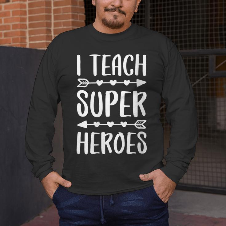 I Teach Superheroes Shirt Men Women School Teacher Men's Long Sleeve T-Shirt, funny design I Teach Superheroes Shirt Men Women School Teacher Men's Long Sleeve T-Shirt, funny design