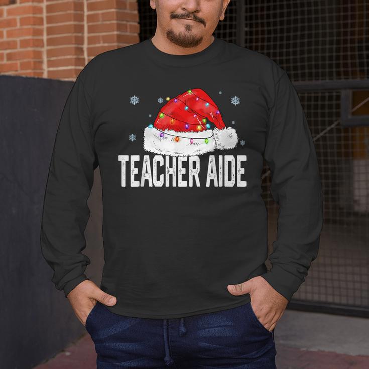 Teacher Aide Christmas Women Family Matching Group Xmas Men's Long Sleeve T-Shirt, funny design
