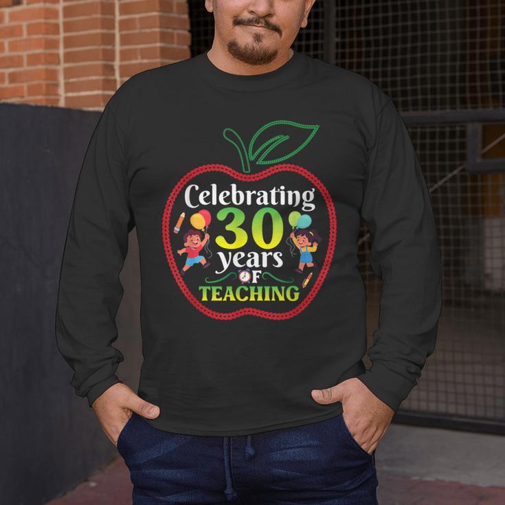 Teacher Celebrating 30 Years Of Teaching Students School Men's Long Sleeve T-Shirt, funny design Teacher Celebrating 30 Years Of Teaching Students School Men's Long Sleeve T-Shirt, funny design