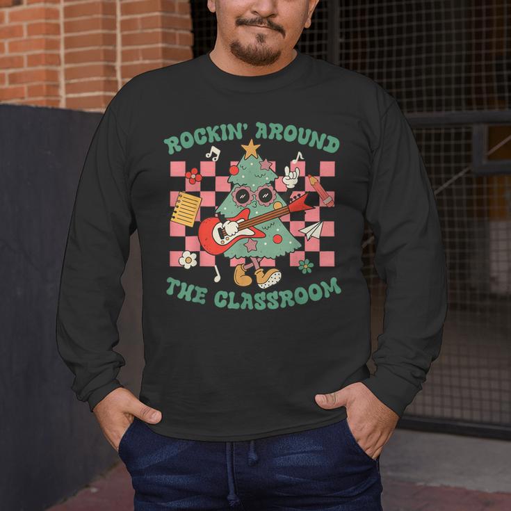 Teacher Christmas Rockin' Around The Classroom Men Women Kids Men's Long Sleeve T-Shirt, funny design Teacher Christmas Rockin' Around The Classroom Men Women Kids Men's Long Sleeve T-Shirt, funny design