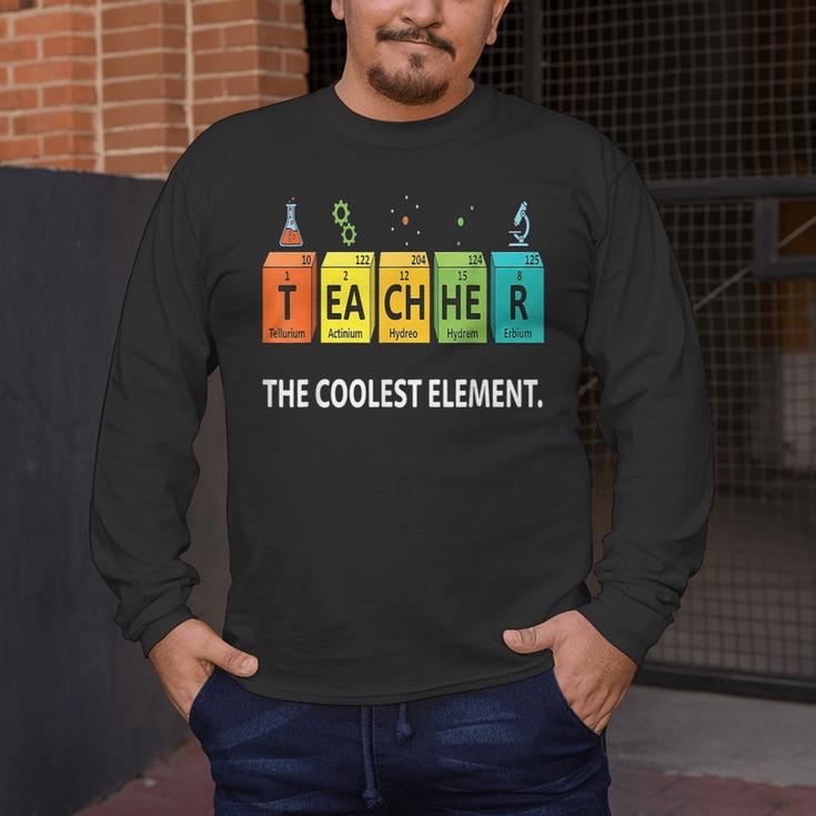 Teacher The Coolest Element Chemistry Periodic Table Science Men's Long Sleeve T-Shirt, funny design Teacher The Coolest Element Chemistry Periodic Table Science Men's Long Sleeve T-Shirt, funny design