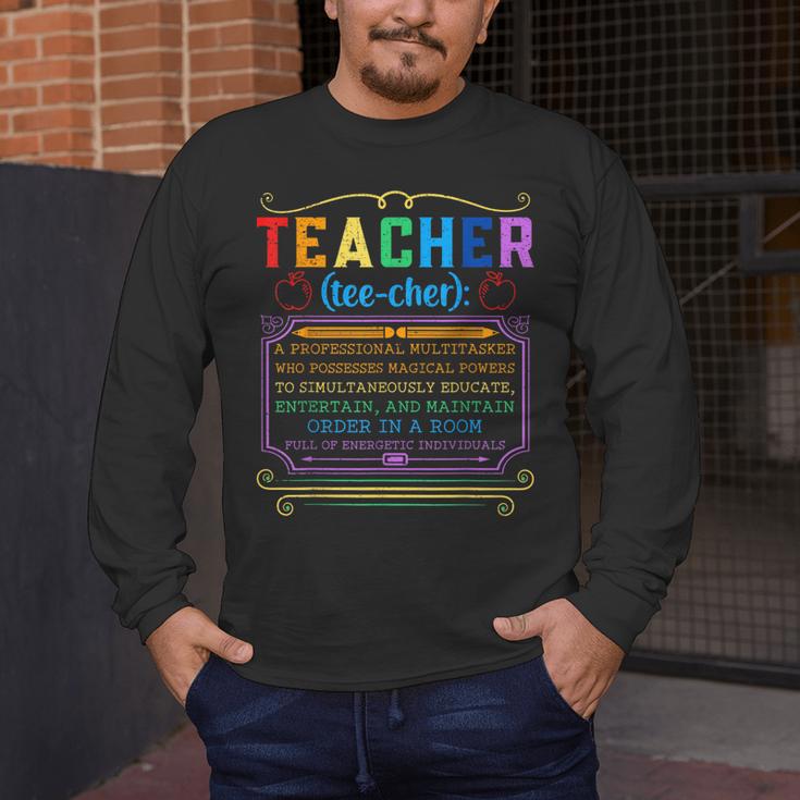 Teacher Definition Teaching School Teacher Men's Long Sleeve T-Shirt, funny design Teacher Definition Teaching School Teacher Men's Long Sleeve T-Shirt, funny design
