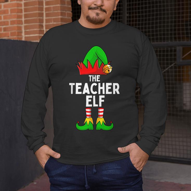 Teacher Elf Matching Family Christmas Women Men Men's Long Sleeve T-Shirt, funny design Teacher Elf Matching Family Christmas Women Men Men's Long Sleeve T-Shirt, funny design