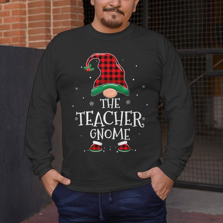 Teacher Gnome Xmas Family Matching Plaid Christmas Gnomes Men's Long Sleeve T-Shirt, funny design Teacher Gnome Xmas Family Matching Plaid Christmas Gnomes Men's Long Sleeve T-Shirt, funny design