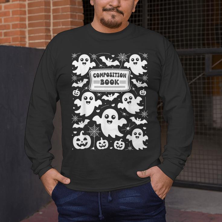 Teacher Halloween Composition Notebook Costume Halloween Men's Long Sleeve T-Shirt, funny design Teacher Halloween Composition Notebook Costume Halloween Men's Long Sleeve T-Shirt, funny design