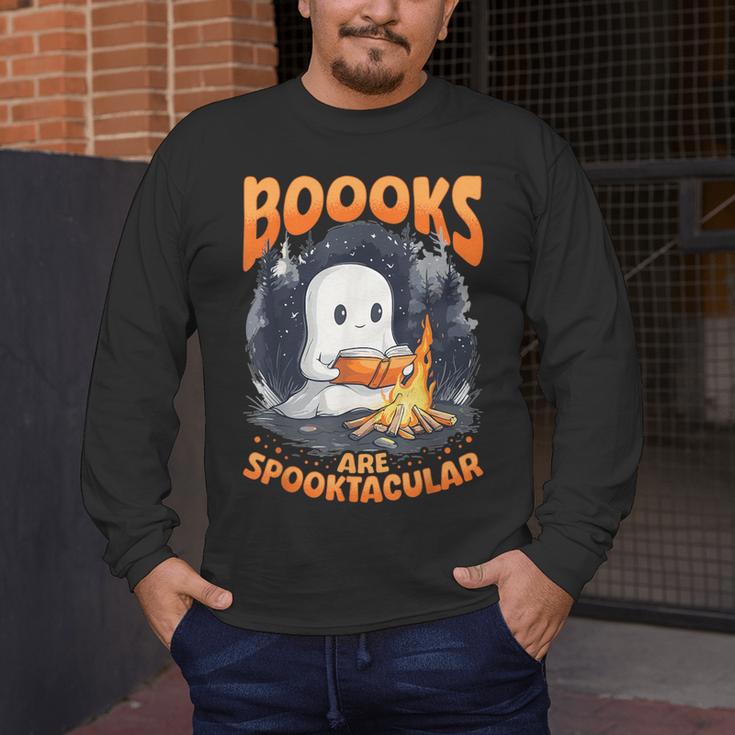 Teacher Halloween Ghost Reading Book Animal Boooks Are Men's Long Sleeve T-Shirt, funny design Teacher Halloween Ghost Reading Book Animal Boooks Are Men's Long Sleeve T-Shirt, funny design
