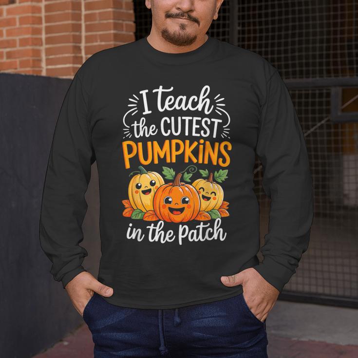Teacher Halloween Pre-K Teacher Kindergarten Cutest Pumpkins Men's Long Sleeve T-Shirt, funny design Teacher Halloween Pre-K Teacher Kindergarten Cutest Pumpkins Men's Long Sleeve T-Shirt, funny design