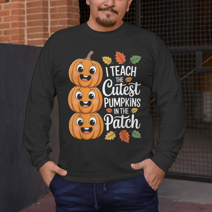 Teacher Halloween Tshirts I Teach The Cutest Pumpkins Men's Long Sleeve T-Shirt, funny design Teacher Halloween Tshirts I Teach The Cutest Pumpkins Men's Long Sleeve T-Shirt, funny design