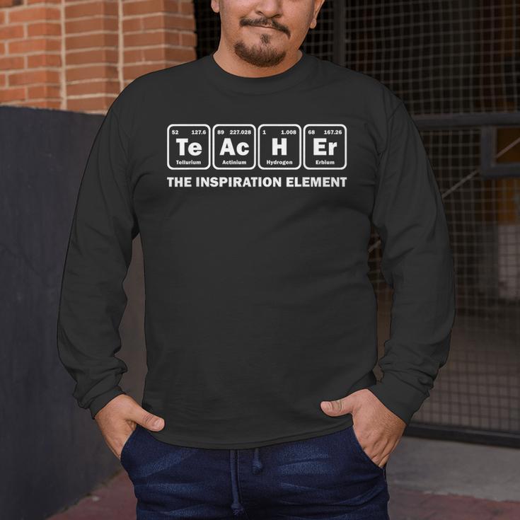 Teacher The Inspiration Element Periodic Table Word Science Men's Long Sleeve T-Shirt, funny design
