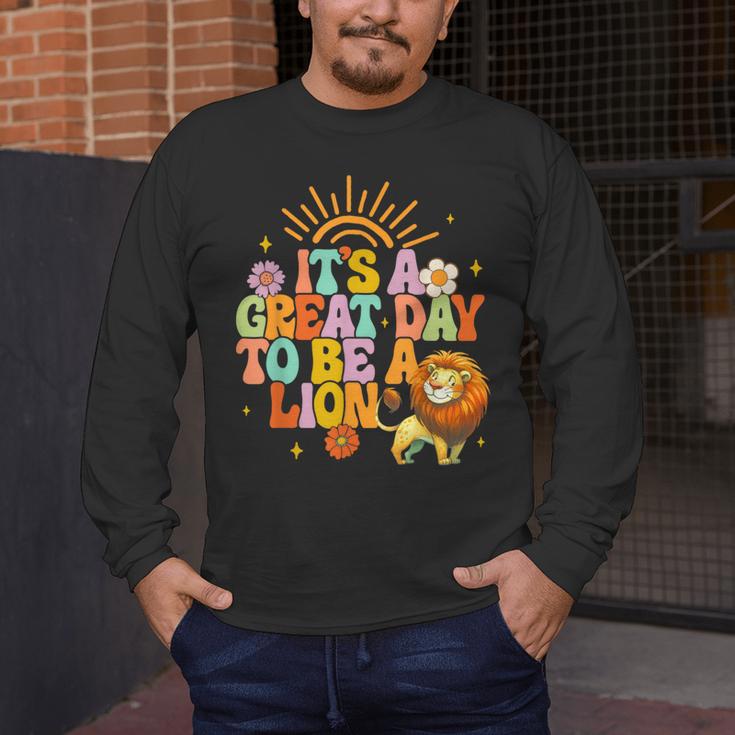 Teacher Life Back To School It's A Great A Day To Be A Lion Men's Long Sleeve T-Shirt, funny design Teacher Life Back To School It's A Great A Day To Be A Lion Men's Long Sleeve T-Shirt, funny design