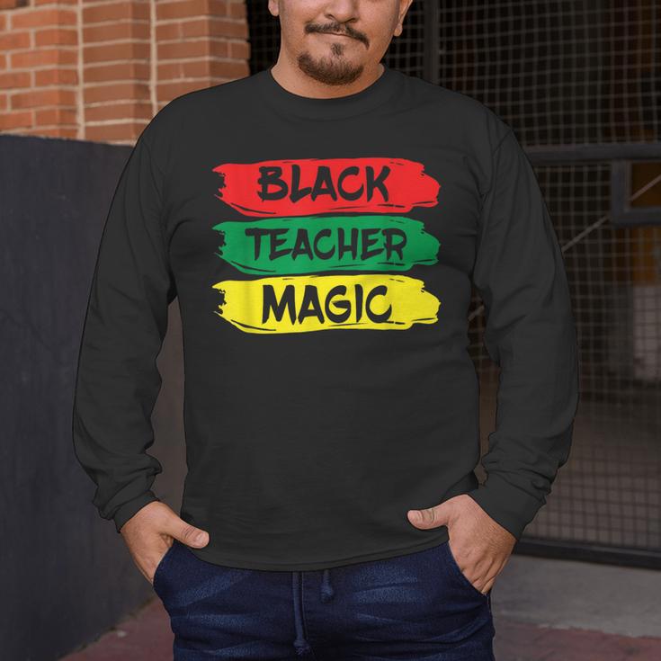 Teacher Magic Black History Month Educator For Men Women Men's Long Sleeve T-Shirt, funny design