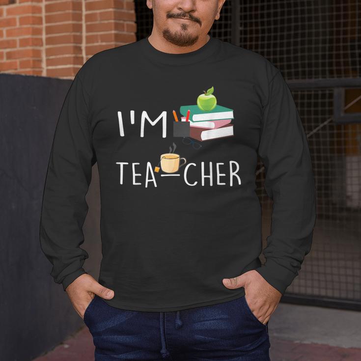 Teacher Puns I'm Tea-Cher Tea Lover Fun Teacher For Men Women Men's Long Sleeve T-Shirt, funny design Teacher Puns I'm Tea-Cher Tea Lover Fun Teacher For Men Women Men's Long Sleeve T-Shirt, funny design