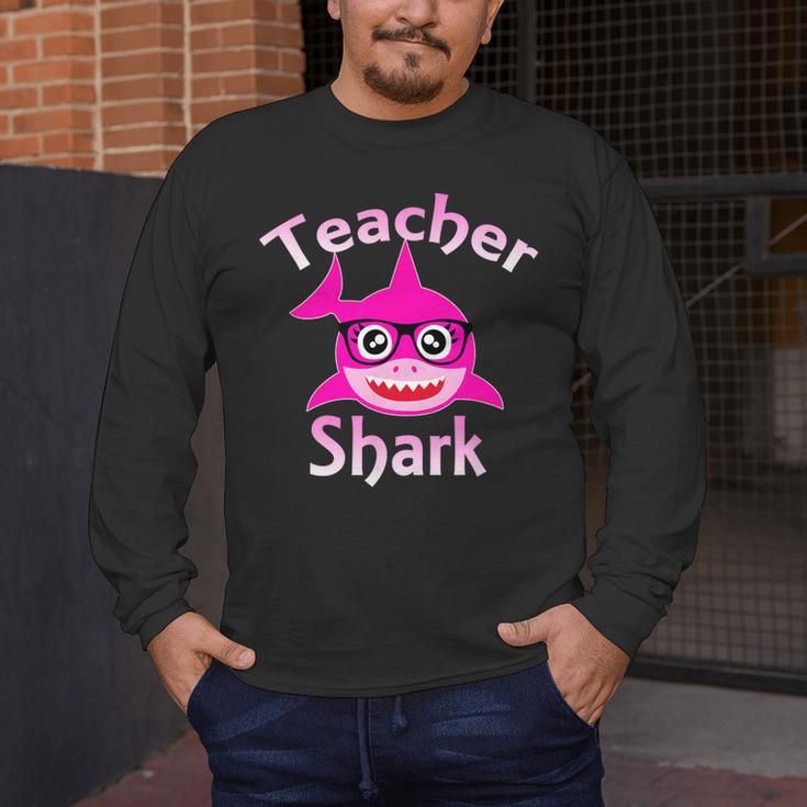 Teacher Shark Female Teacher Men's Long Sleeve T-Shirt, funny design Teacher Shark Female Teacher Men's Long Sleeve T-Shirt, funny design