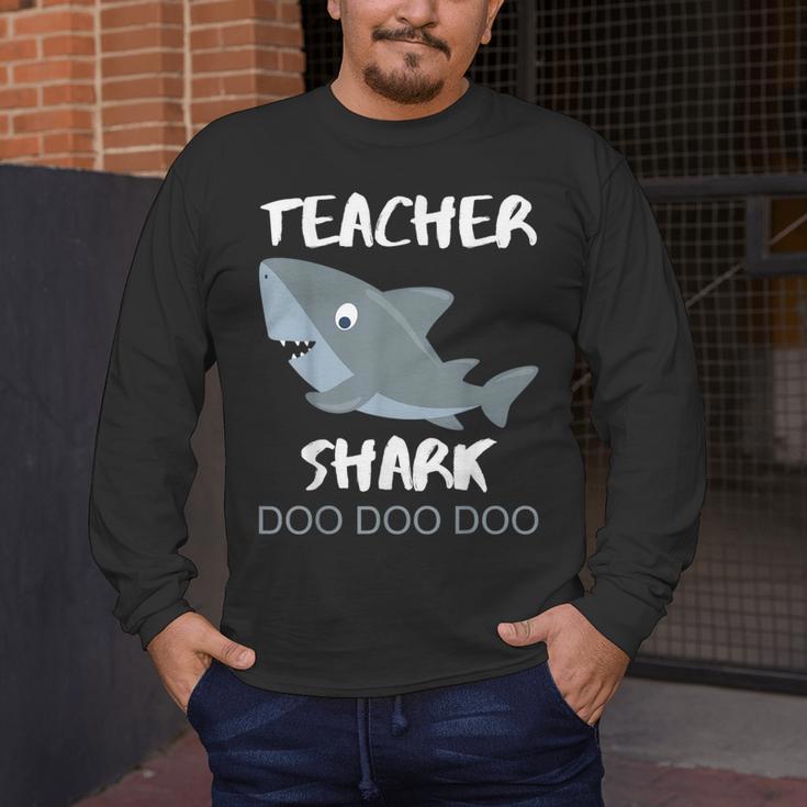 Teacher Shark Shirt Christmas Idea For Him Her Men's Long Sleeve T-Shirt, funny design Teacher Shark Shirt Christmas Idea For Him Her Men's Long Sleeve T-Shirt, funny design
