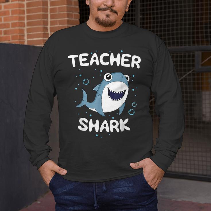 Teacher Shark Teaching Back To School Kindergarten Men's Long Sleeve T-Shirt, funny design Teacher Shark Teaching Back To School Kindergarten Men's Long Sleeve T-Shirt, funny design