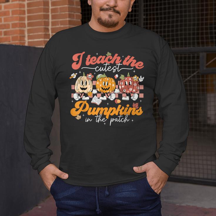 Teacher I Teach The Cutest Pumpkins In The Patch Fall Autumn Men's Long Sleeve T-Shirt, funny design Teacher I Teach The Cutest Pumpkins In The Patch Fall Autumn Men's Long Sleeve T-Shirt, funny design