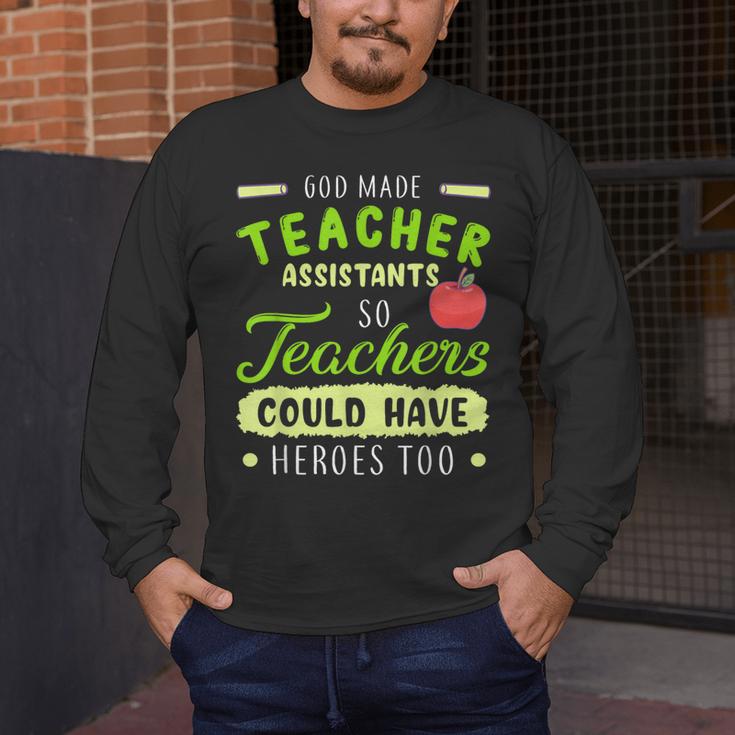 Teacher Teaching Assistant Aide Hero Men's Long Sleeve T-Shirt, funny design