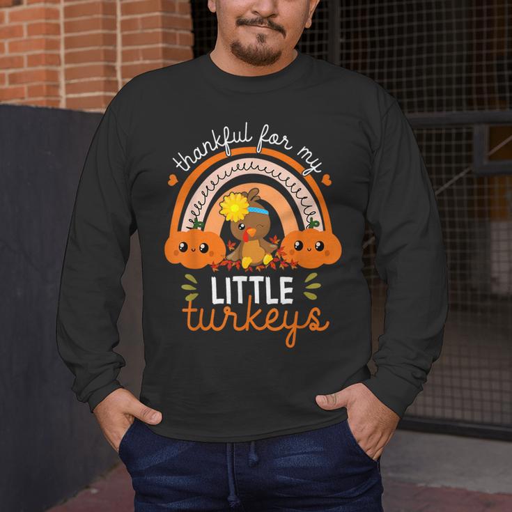 Teacher Thanksgiving Shirt Thankful For My Little Turkeys Men's Long Sleeve T-Shirt, funny design Teacher Thanksgiving Shirt Thankful For My Little Turkeys Men's Long Sleeve T-Shirt, funny design
