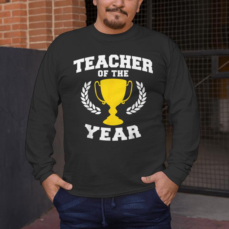 Teacher Of The Year For Men Women Men's Long Sleeve T-Shirt, funny design Teacher Of The Year For Men Women Men's Long Sleeve T-Shirt, funny design