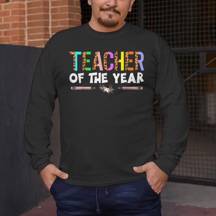 Teacher Of The Year Party Teacher Appreciation Men's Long Sleeve T-Shirt, funny design