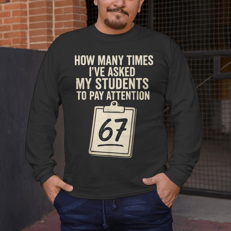 Teachers 67 Meme Men's Long Sleeve T-Shirt, funny design