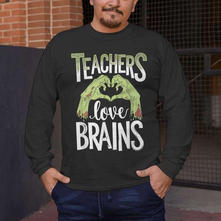 Teachers Love Zombie Teacher Halloween Fun Men's Long Sleeve T-Shirt, funny design Teachers Love Zombie Teacher Halloween Fun Men's Long Sleeve T-Shirt, funny design