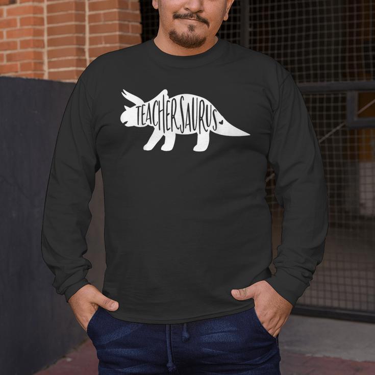 Teachersaurus Like A Normal Teacher Awesome Dinosaur Teacher Men Women Girls Kids Men's Long Sleeve T-Shirt, funny design Teachersaurus Like A Normal Teacher Awesome Dinosaur Teacher Men Women Girls Kids Men's Long Sleeve T-Shirt, funny design