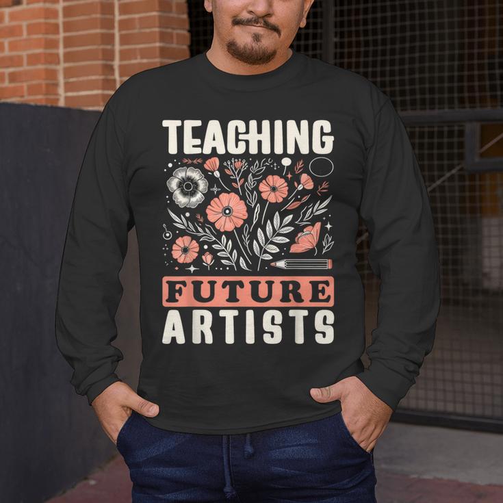 Teaching Future Artists For Art Teachers And Lovers For Men Women Girls Kids Men's Long Sleeve T-Shirt, funny design Teaching Future Artists For Art Teachers And Lovers For Men Women Girls Kids Men's Long Sleeve T-Shirt, funny design