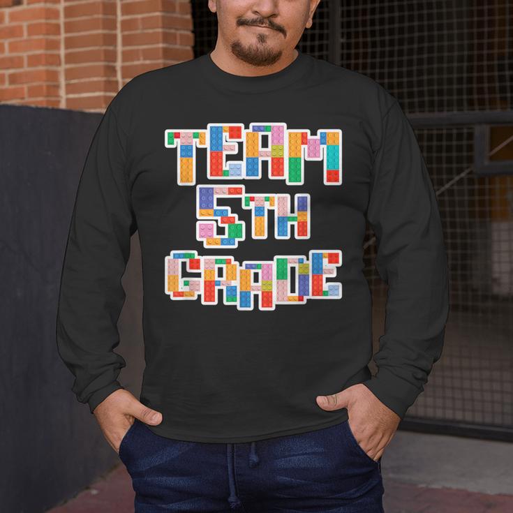 Team 5th Grade Building Blocks Bricks Theme Teacher Team For Men Women Kids Men's Long Sleeve T-Shirt, funny design Team 5th Grade Building Blocks Bricks Theme Teacher Team For Men Women Kids Men's Long Sleeve T-Shirt, funny design