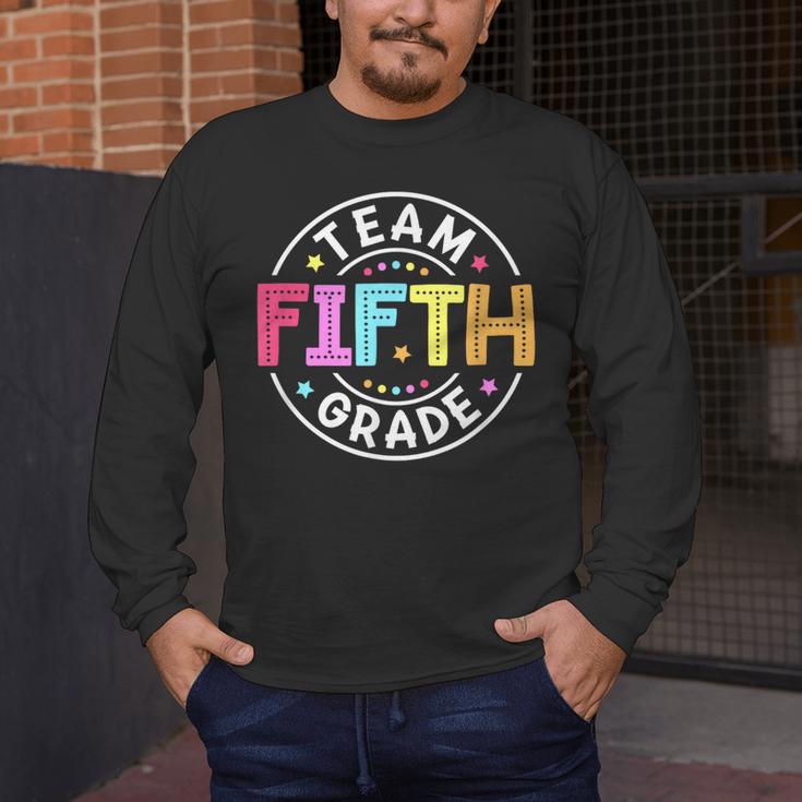 Team Fifth Grade Teacher Back To School 5th Grade Squad Kids Men's Long Sleeve T-Shirt, funny design Team Fifth Grade Teacher Back To School 5th Grade Squad Kids Men's Long Sleeve T-Shirt, funny design