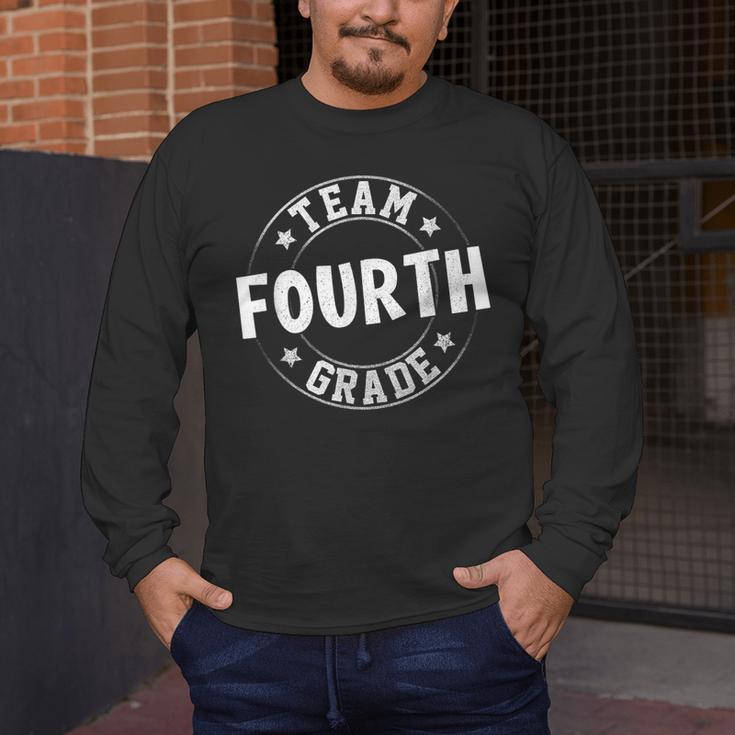 Team Fourth Grade Teacher Student Back To School 4th Grade Men's Long Sleeve T-Shirt, funny design Team Fourth Grade Teacher Student Back To School 4th Grade Men's Long Sleeve T-Shirt, funny design
