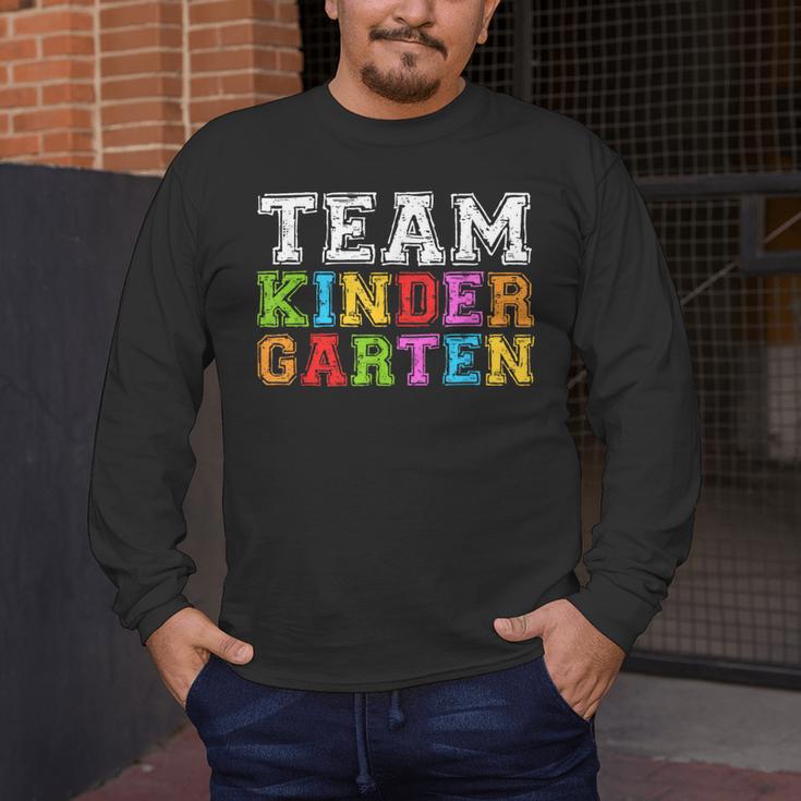 Team Kindergarten Shirt Boy Girl Teacher Graduation Men's Long Sleeve T-Shirt, funny design