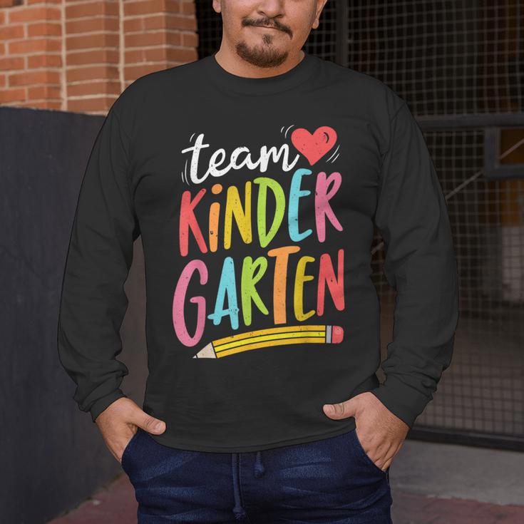 Team Kindergarten Teacher Student Back To School Men's Long Sleeve T-Shirt, funny design Team Kindergarten Teacher Student Back To School Men's Long Sleeve T-Shirt, funny design