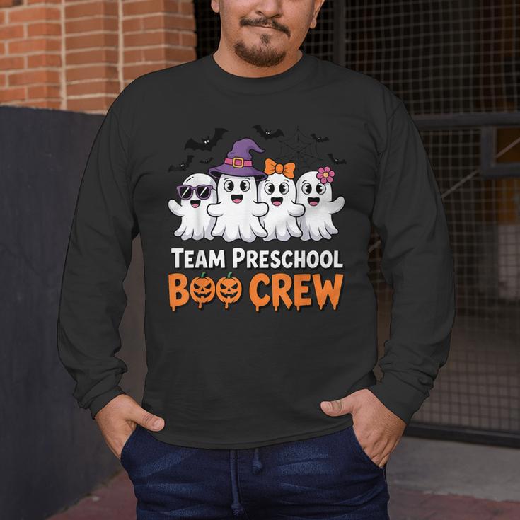 Team Preschool Boo Crew Halloween Teacher Student Costume Men's Long Sleeve T-Shirt, funny design Team Preschool Boo Crew Halloween Teacher Student Costume Men's Long Sleeve T-Shirt, funny design