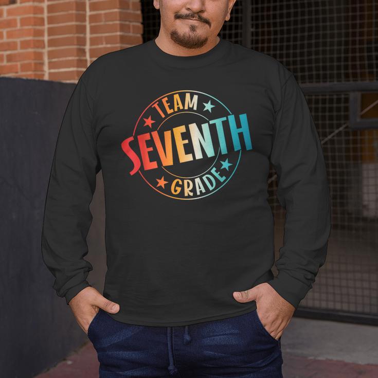 Team Seventh Grade Teacher Student Back To School 7th Grade Men's Long Sleeve T-Shirt, funny design Team Seventh Grade Teacher Student Back To School 7th Grade Men's Long Sleeve T-Shirt, funny design