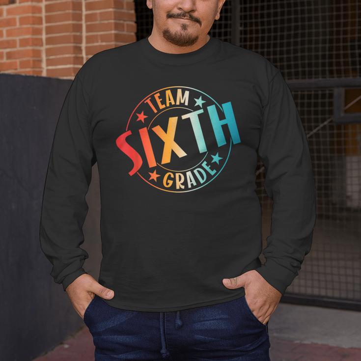 Team Sixth Grade Teacher Student Back To School 6th Grade Men's Long Sleeve T-Shirt, funny design Team Sixth Grade Teacher Student Back To School 6th Grade Men's Long Sleeve T-Shirt, funny design